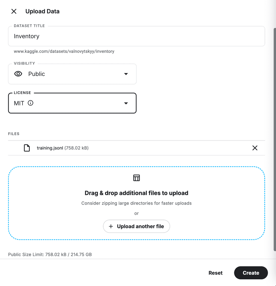 upload modal